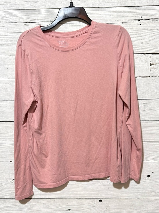 Time and Tru Tops - Time and Tru Long-Sleeve Crewneck Top - Dusty Pink Tops Womens Casual